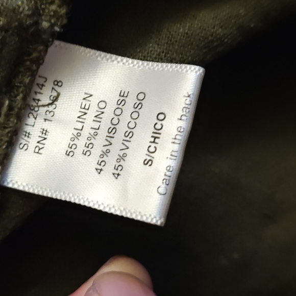 Love Tree Green Relaxed Fit Linen Cotton Utility Jacket Small - Picture 8 of 9